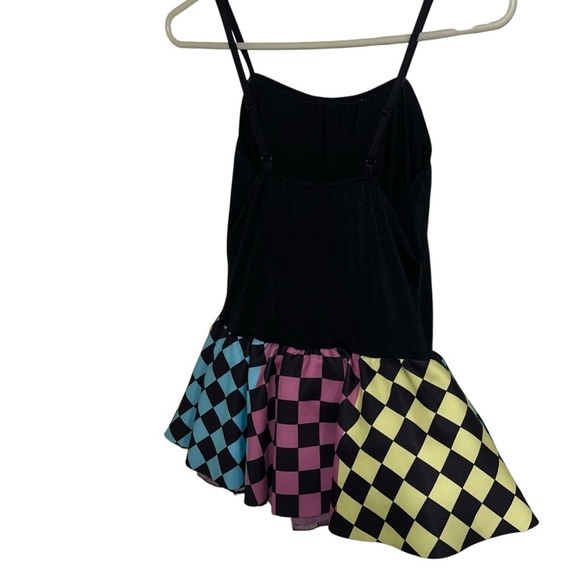 Weissman checkered blue yellow purple dance dress costume child xxl 17656 - Picture 3 of 5